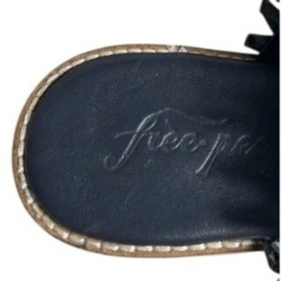 Free People Mirage Blue Woven Raffia Leather Mules Clogs Made in India 40 or 10 - Picture 7 of 7